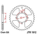 Corona JT 1912 de acero con 42 dientes JT SPROCKETS JTR1912.42