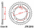 Corona JT SPROCKETS acero estándar 2010 - Paso 530 JT SPROCKETS JTR2010.42