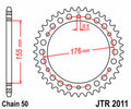 Corona JT SPROCKETS acero estándar 2011 - Paso 530 JT SPROCKETS JTR2011.42