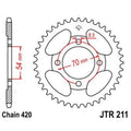 Corona JT 211 de acero con 42 dientes JT SPROCKETS JTR211.42