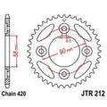 Corona JT 212 de acero con 37 dientes JT SPROCKETS JTR212.37