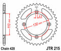 Corona JT 215 de acero con 55 dientes JT SPROCKETS JTR215.55