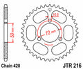 Corona JT SPROCKETS acero estándar 216 - Paso 420 JT SPROCKETS JTR216.45