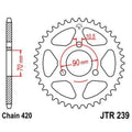 Corona JT 239 de acero con 43 dientes JT SPROCKETS JTR239.43