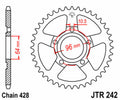 Corona JT SPROCKETS acero estándar 242 - Paso 428 JT SPROCKETS JTR242.53