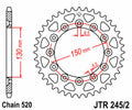 Corona JT SPROCKETS acero estándar 245/2 - Paso 520 JT SPROCKETS JTR245/2.41