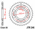 Corona JT SPROCKETS acero estándar 246 - Paso 530 JT SPROCKETS JTR246.41