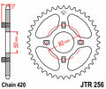 Corona JT 256 de acero con 35 dientes JT SPROCKETS JTR256.35