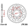 Corona JT 269 de acero con 52 dientes JT SPROCKETS JTR269.52