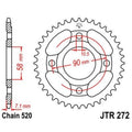 Corona JT SPROCKETS acero estándar 272 - 520 JT SPROCKETS JTR272.31