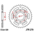 Corona JT 279 de acero con 38 dientes JT SPROCKETS JTR279.38
