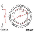 Corona JT 300 de zinc negro con 42 dientes JT SPROCKETS JTR300.42ZBK