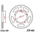 Corona JT 464 de acero con 44 dientes JT SPROCKETS JTR464.44