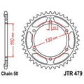 Corona JT SPROCKETS de zinc negro 479 - 530 JT SPROCKETS JTR479.45ZBK