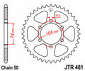 Corona JT SPROCKETS acero estándar 481 - Paso 530 JT SPROCKETS JTR481.40