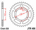 Corona JT SPROCKETS acero estándar 486 - Paso 520 JT SPROCKETS JTR486.47
