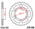 Corona JT SPROCKETS acero estándar 498 - Paso 525 JT SPROCKETS JTR498.46