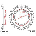 Corona JT 499 de zinc negro con 40 dientes JT SPROCKETS JTR499.40ZBK