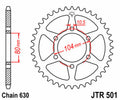 Corona JT SPROCKETS acero estándar 501 - Paso 630 JT SPROCKETS JTR501.46