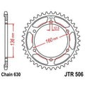 Corona JT 506 de acero con 40 dientes JT SPROCKETS JTR506.40