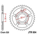 Corona JT 604 de acero con 44 dientes JT SPROCKETS JTR604.44