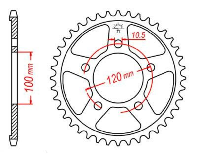 Corona JT SPROCKETS acero estándar 702 - Paso 525 JT SPROCKETS JTR702.44
