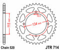 Corona JT SPROCKETS acero estándar 714 - Paso 520 JT SPROCKETS JTR714.50