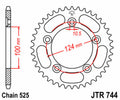 Corona JT SPROCKETS acero estándar 744 - Paso 525 JT SPROCKETS JTR744.39