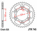 Corona JT SPROCKETS acero estándar 745 - Paso 525 JT SPROCKETS JTR745.37