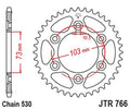 Corona JT 530 de acero con 43 dientes JT SPROCKETS JTR766.43