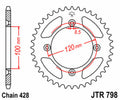 Corona JT 798 de acero con 47 dientes JT SPROCKETS JTR798.47