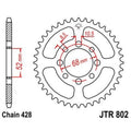 Corona JT 802 de acero con 43 dientes JT SPROCKETS JTR802.43