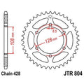 Corona JT 804 de acero con 45 dientes JT SPROCKETS JTR804.45