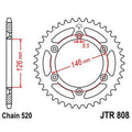 Corona JT 808 de acero con 53 dientes JT SPROCKETS JTR808.53