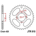 Corona JT 810 de acero con 43 dientes JT SPROCKETS JTR810.43