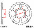 Corona JT 814 de acero con 42 dientes JT SPROCKETS JTR814.42