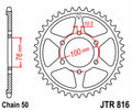 Corona JT SPROCKETS acero estándar 816 - Paso 530 JT SPROCKETS JTR816.42