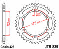Corona JT SPROCKETS acero estándar 839 - Paso 428 JT SPROCKETS JTR839.53