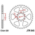 Corona JT 845 de acero con 41 dientes JT SPROCKETS JTR845.41