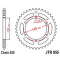 Corona JT 855 de zinc negro con 45 dientes JT SPROCKETS JTR855.45ZBK