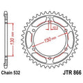 Corona JT 866 de acero con 39 dientes JT SPROCKETS JTR866.39
