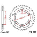 Corona JT 897 de zinc negro con 40 dientes JT SPROCKETS JTR897.40ZBK