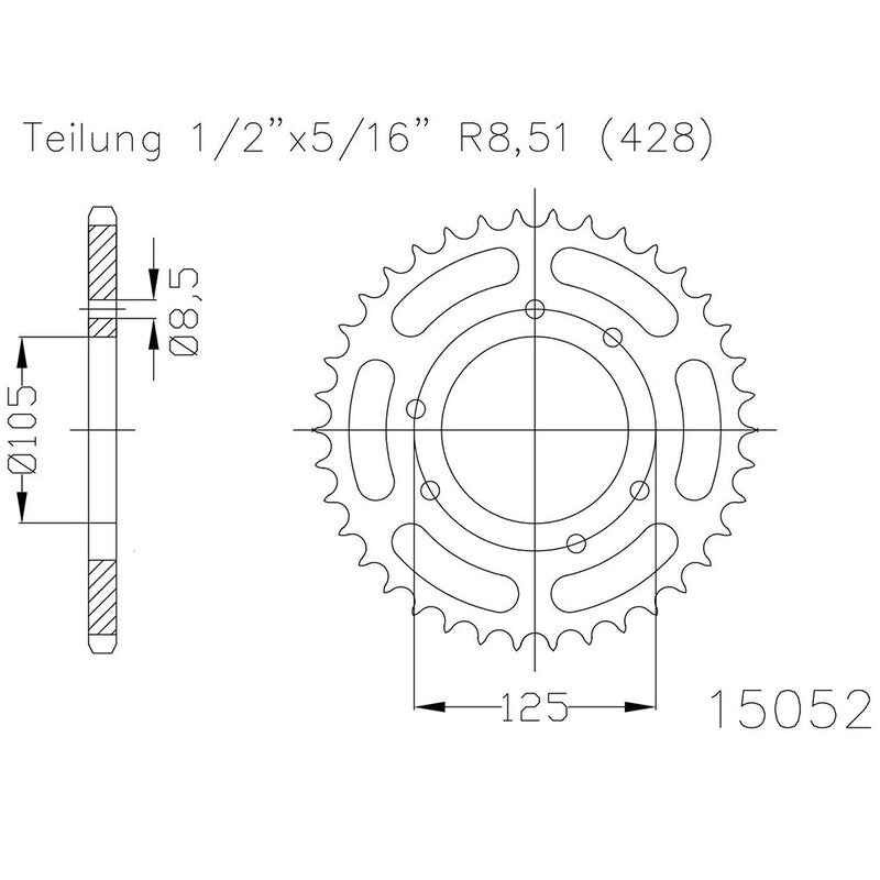 Corona ESJOT Acero 50-15052 54 dientes ESJOT 50-15052-54