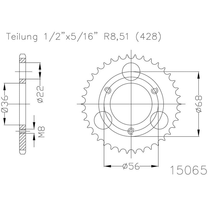 Corona ESJOT Acero 50-15065 28 dientes ESJOT 50-15065-28