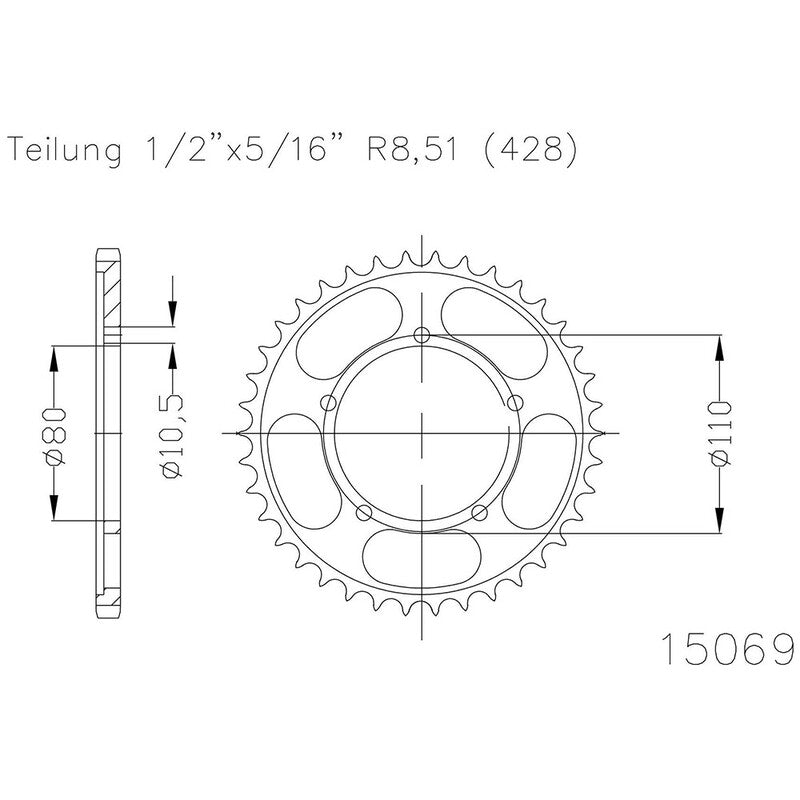 Corona ESJOT Acero 50-15069 42 dientes ESJOT 50-15069-42