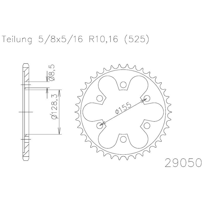Corona ESJOT Acero 50-29050 38 dientes ESJOT 50-29050-38