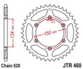 Corona JT 460 de acero con 51 dientes paso 520 autolimpiable JT SPROCKETS JTR460.51SC