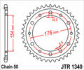 Corona JT SPROCKETS acero estándar 1340 - Paso 530 JT SPROCKETS JTR1340.43
