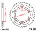 Corona JT 897 de acero con 50 dientes JT SPROCKETS JTR897.50