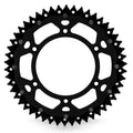 Corona ART doble compuesto (aluminio/acero) ultraligera autolimpiable - 49 dientes, paso 520, Negra ART ART-TM-49-BLK